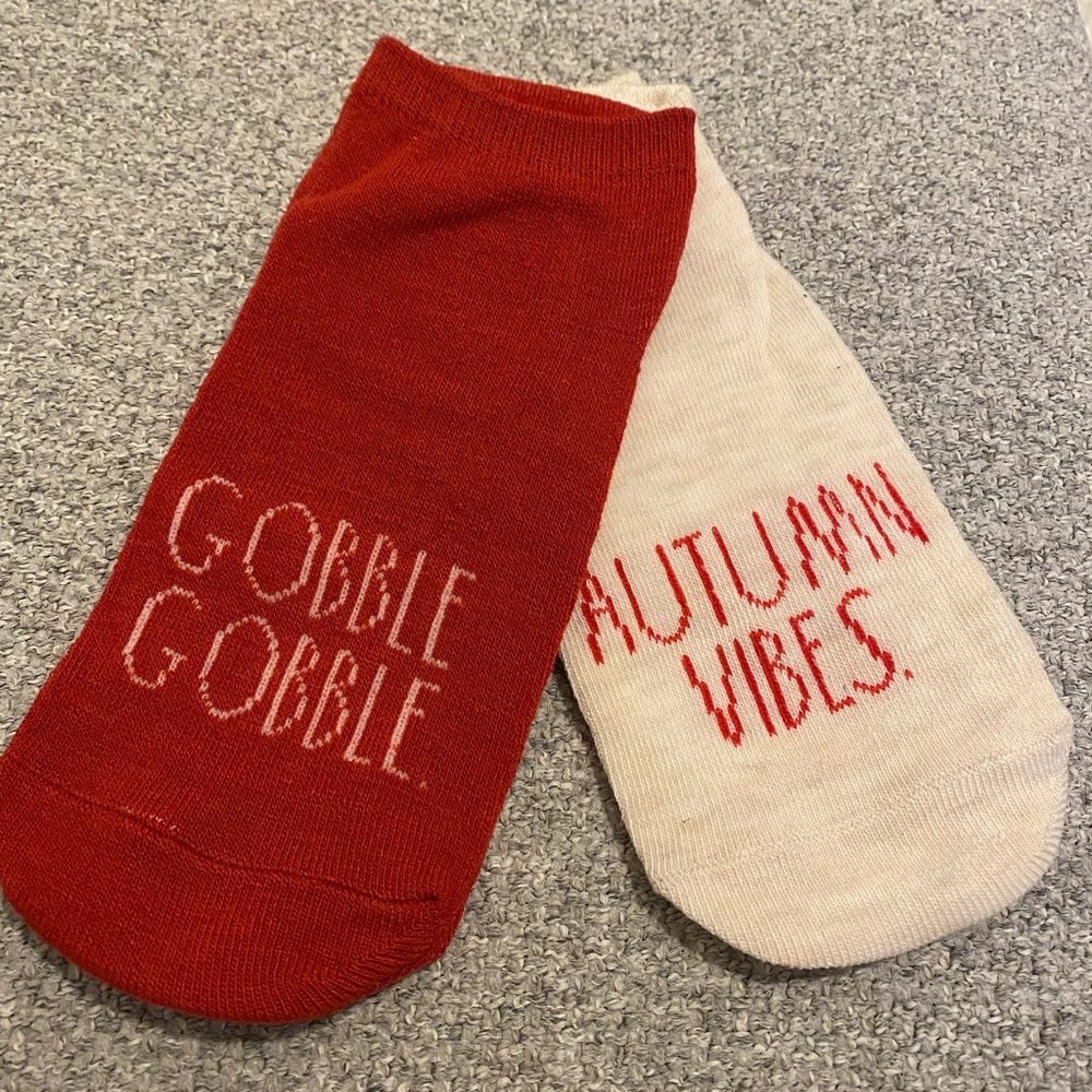 Rae Dunn Thanksgiving Sock Pack #41 / Any 3 Pair $15